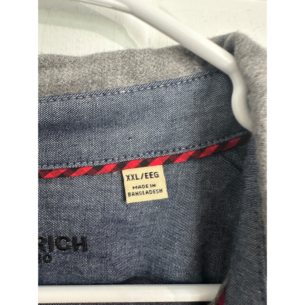 Woolrich Mens XXL Gray Long Sleeve Button Up Shirt Outdoor‎ Relaxed Fit - Picture 4 of 9